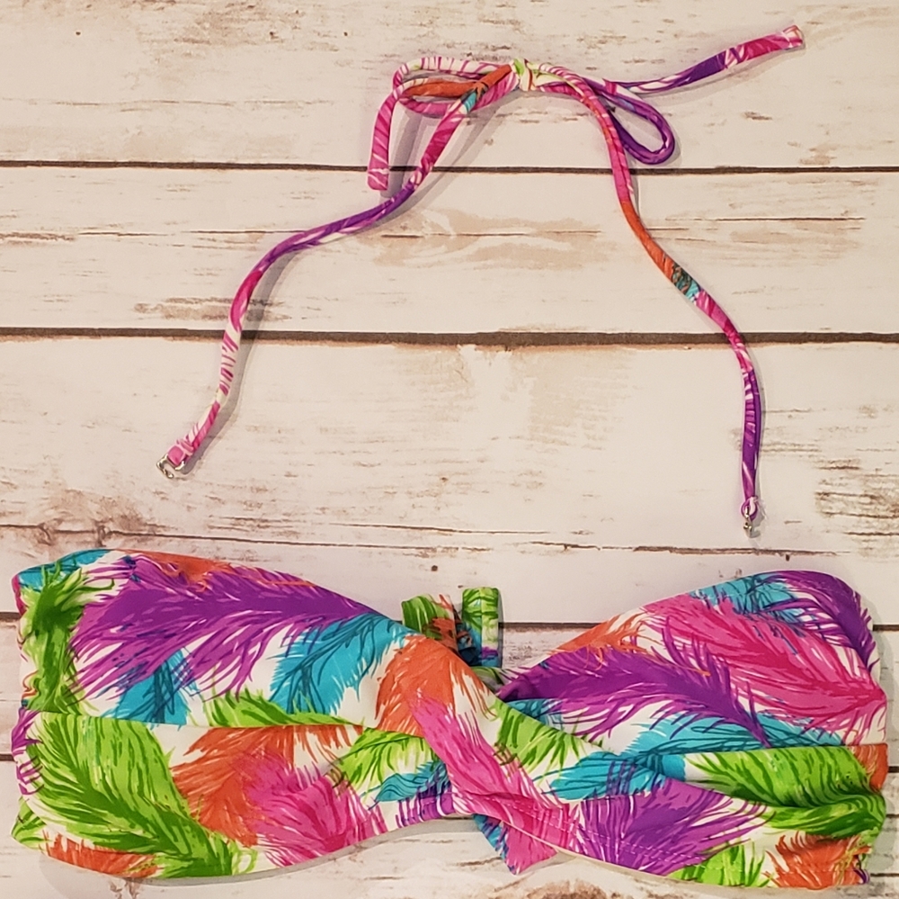 Delia*s Ruched Bandeau bikini top
